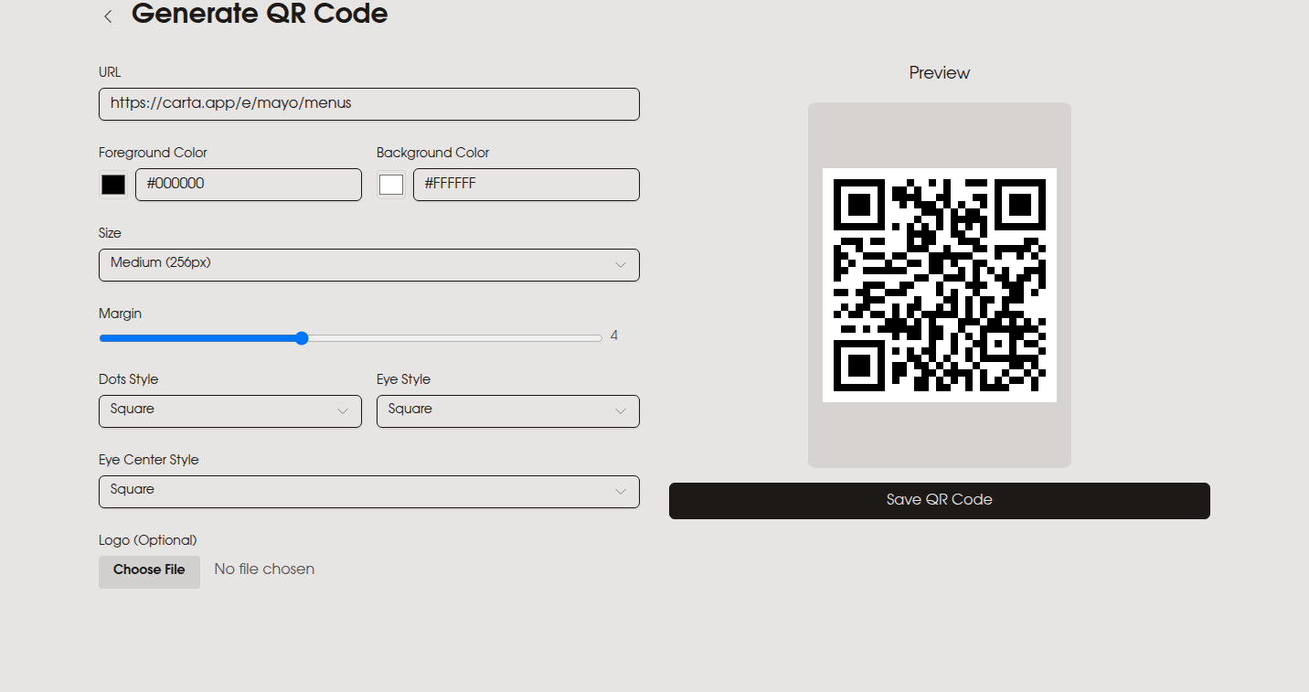 qr-codes screenshot